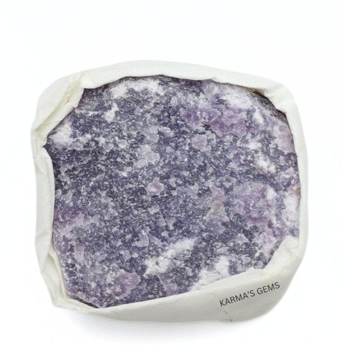 1 PIECE FLAT WRAPPED LEPIDOLITE ROUGH STONE