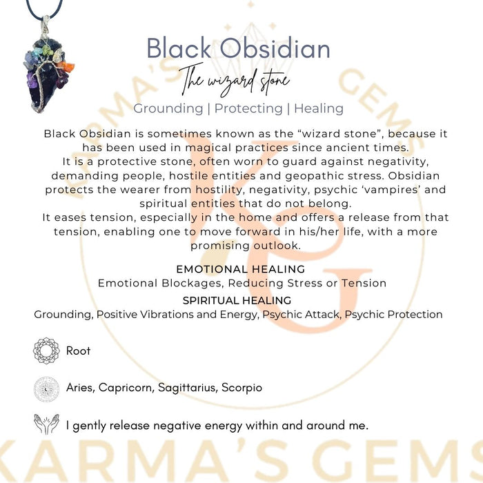 Anhänger mit Pfeilspitze aus schwarzem Obsidian