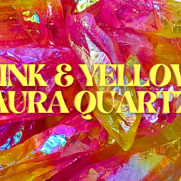 Pink & Yellow Aura Quartz