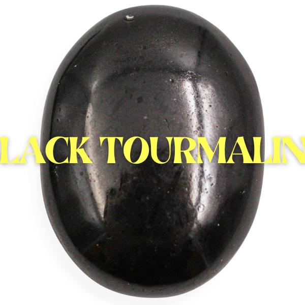 Pierre de Paume en Tourmaline Noire