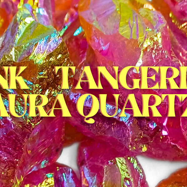 Pink Tangerine Aura Quartz