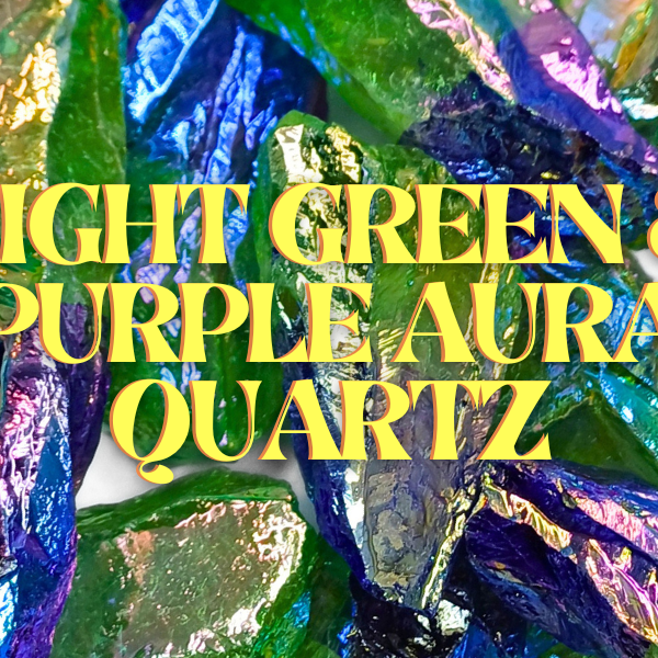 Light Green & Purple Aura Quartz
