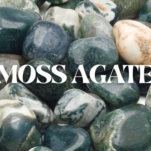 Moss Agate Crystal Stone ( Aug 18 )
