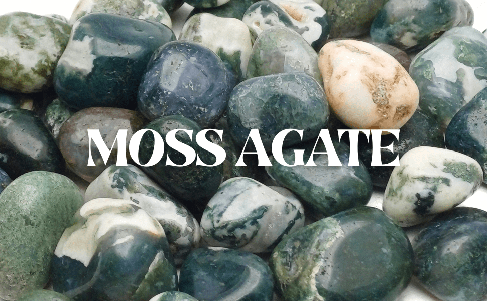 Moss Agate Crystal Stone ( Aug 18 )