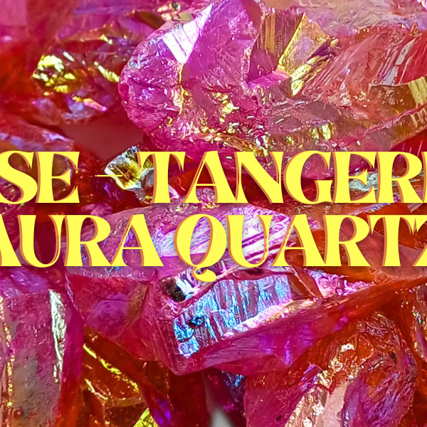 Rose Tangerine Aura Quartz
