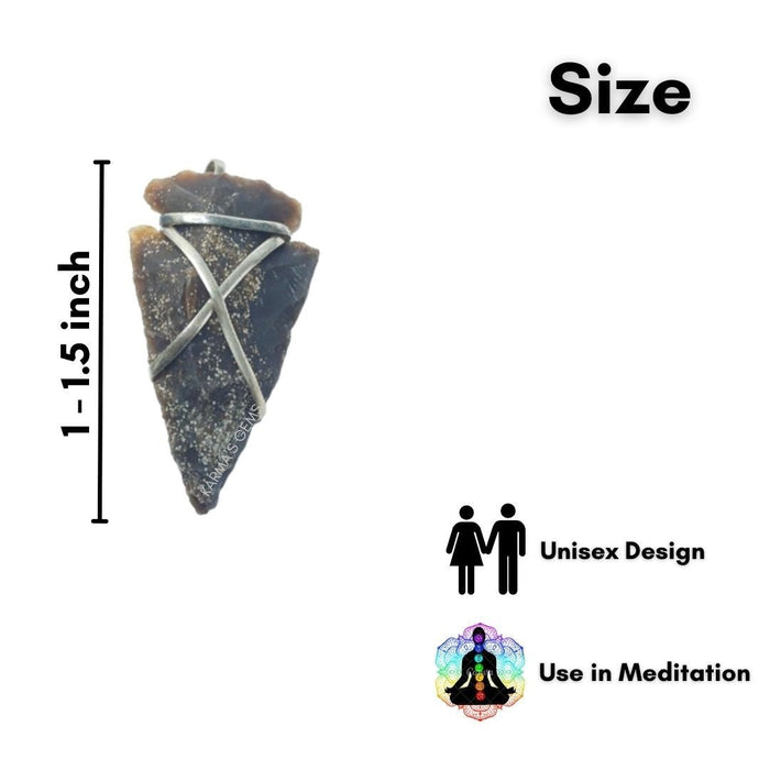 1" TO 1.5" FANCY JASPER SPEARHEAD ARROWHEAD PENDANT
