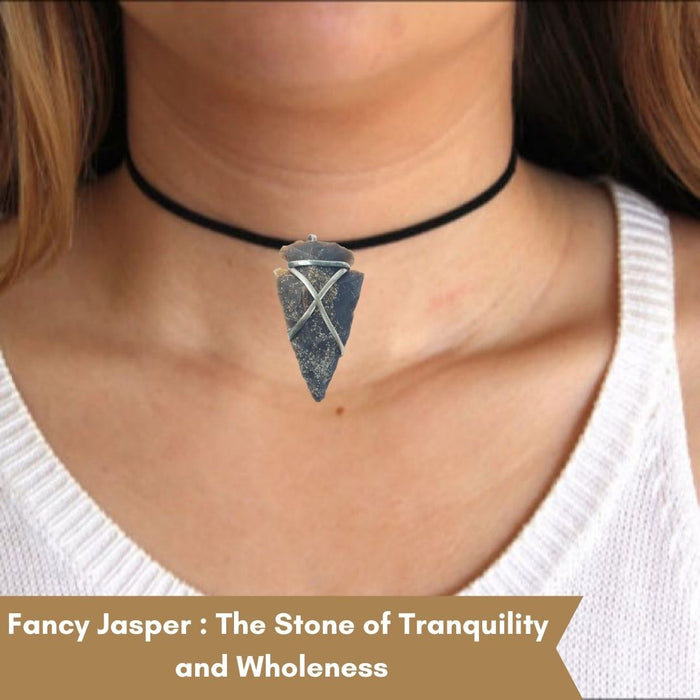 1" TO 1.5" FANCY JASPER SPEARHEAD ARROWHEAD PENDANT