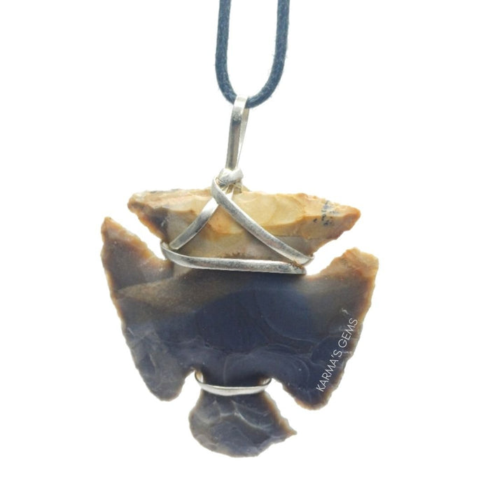 1" TO 1.5" FANCY JASPER SPEARHEAD ARROWHEAD PENDANT
