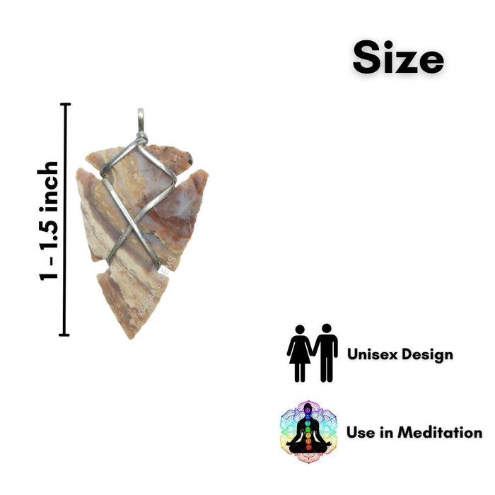 1" TO 1.5" FANCY JASPER SPEARHEAD ARROWHEAD PENDANT
