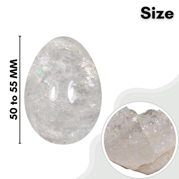 POLISHED CLEAR QUARTZ POCKET EGG