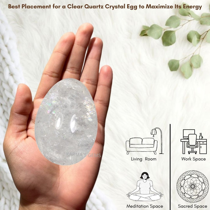 POLISHED CLEAR QUARTZ POCKET EGG