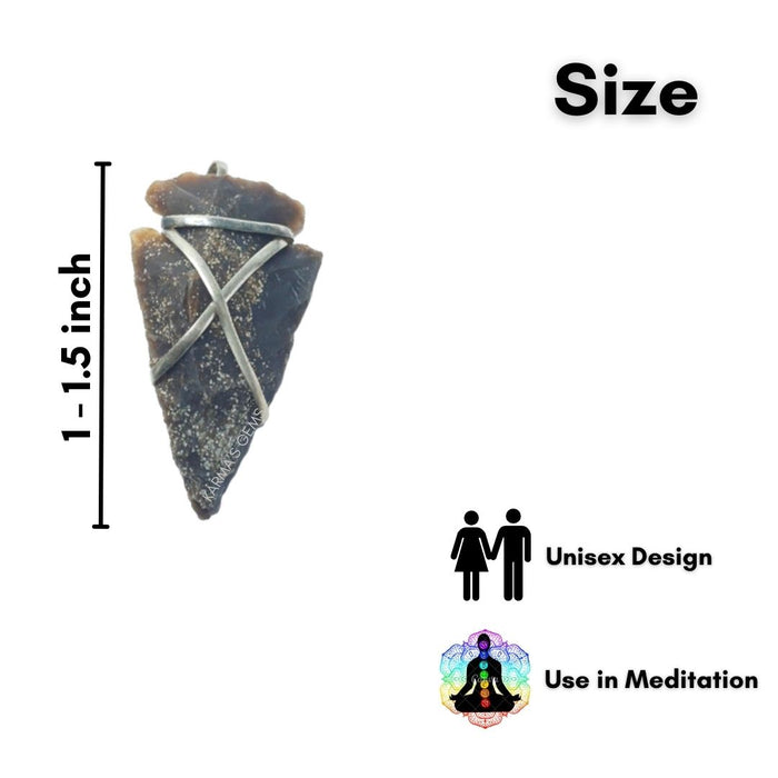 1" TO 1.5" FANCY JASPER SPEARHEAD ARROWHEAD PENDANT