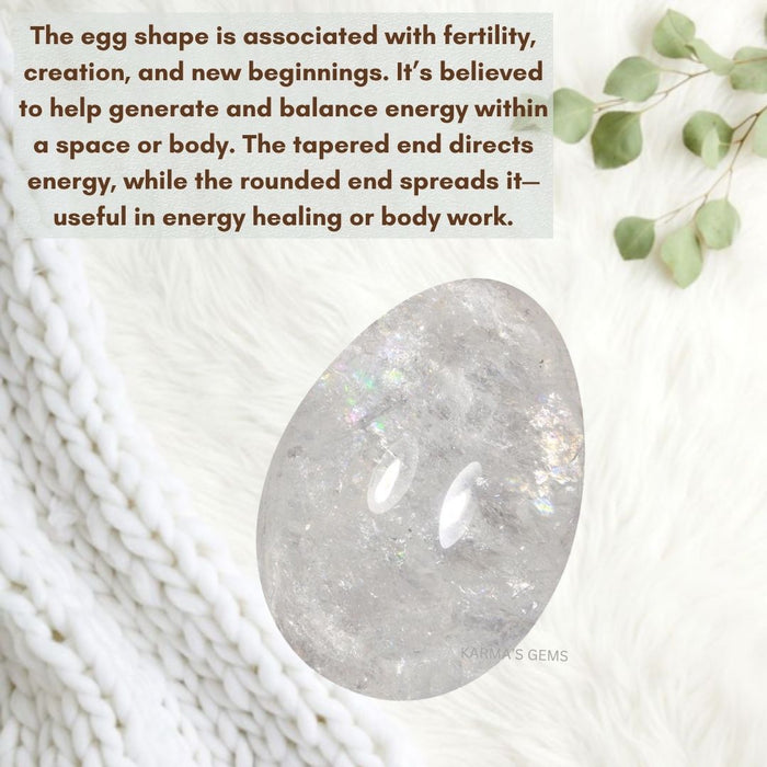 POLISHED CLEAR QUARTZ POCKET EGG
