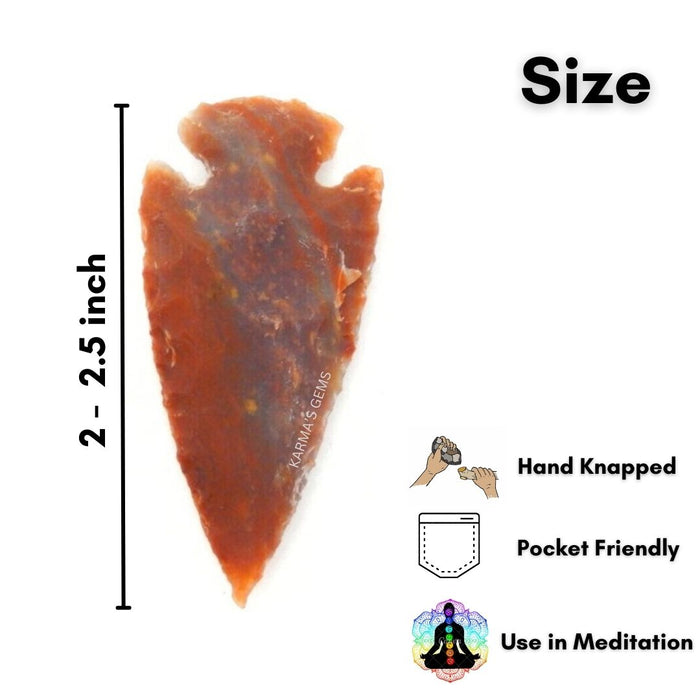 2" TO 2.5" FANCY JASPER SPEARHEAD ARROWHEAD