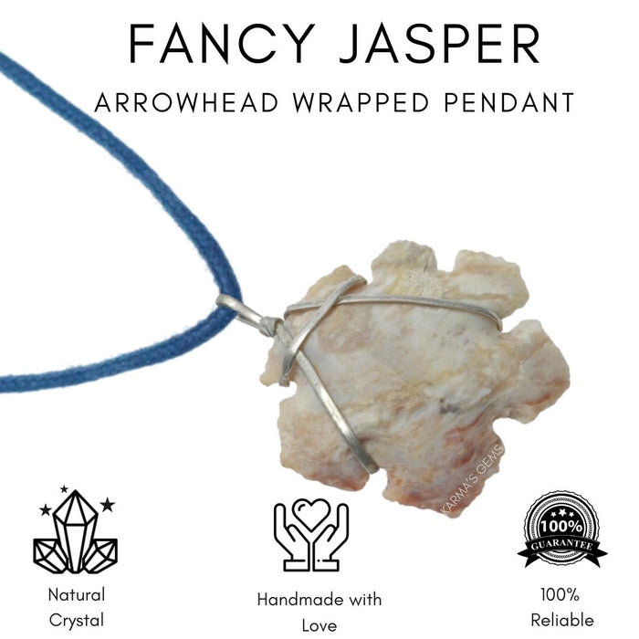 1" TO 1.5" FANCY JASPER SPEARHEAD ARROWHEAD PENDANT