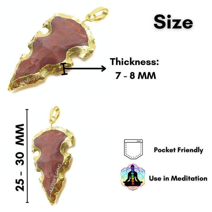 ELECTROPLATED FANCY JASPER STONE PENDANT
