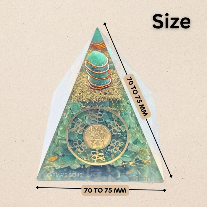 GREEN JADE NUBIAN ORGONITE PYRAMID