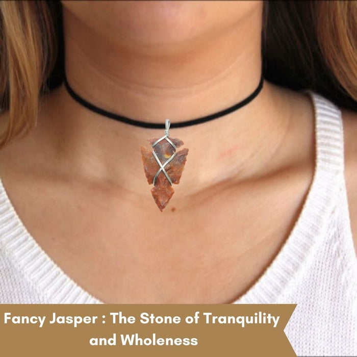 1" TO 1.5" FANCY JASPER SPEARHEAD ARROWHEAD PENDANT