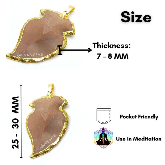 ELECTROPLATED FANCY JASPER STONE PENDANT