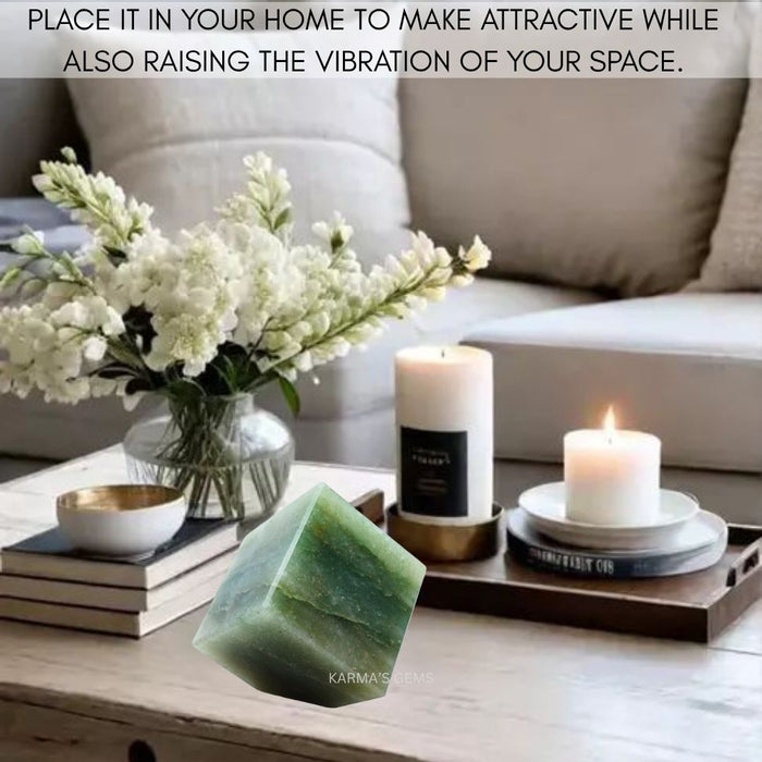 GREEN AVENTURINE STONE CUBE