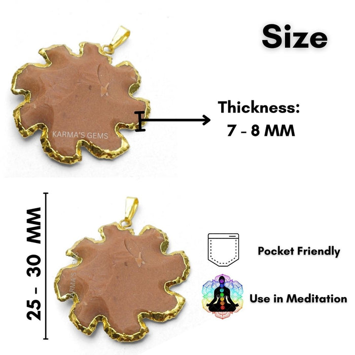 ELECTROPLATED FANCY JASPER STONE PENDANT