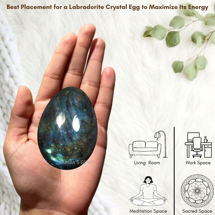 POLISHED LABRADORITE POCKET EGG