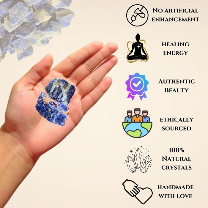 2 PCS 15 TO 25 MM SODALITE ROUGH STONE