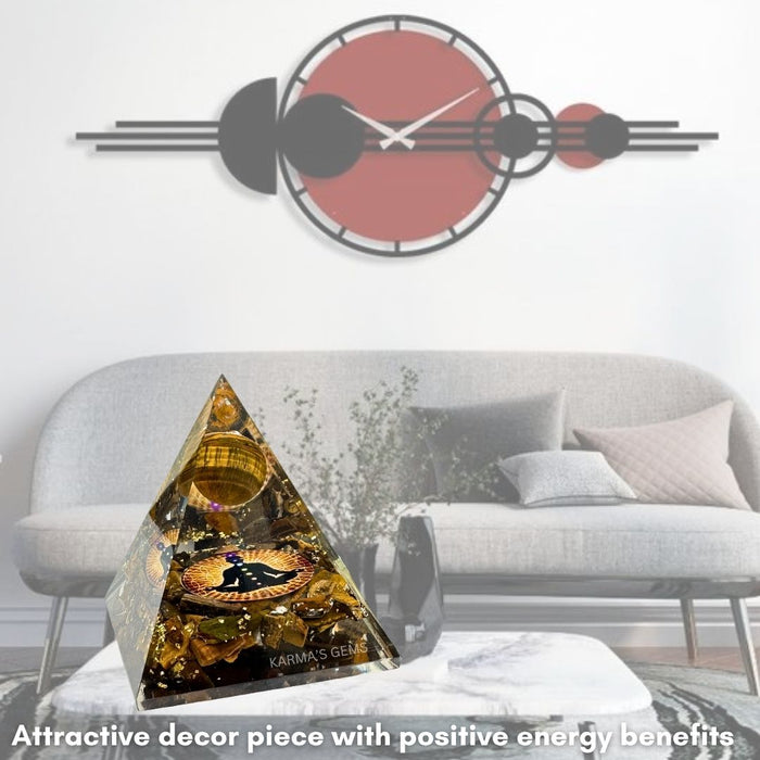 TIGER EYE NUBIAN ORGONITE PYRAMID