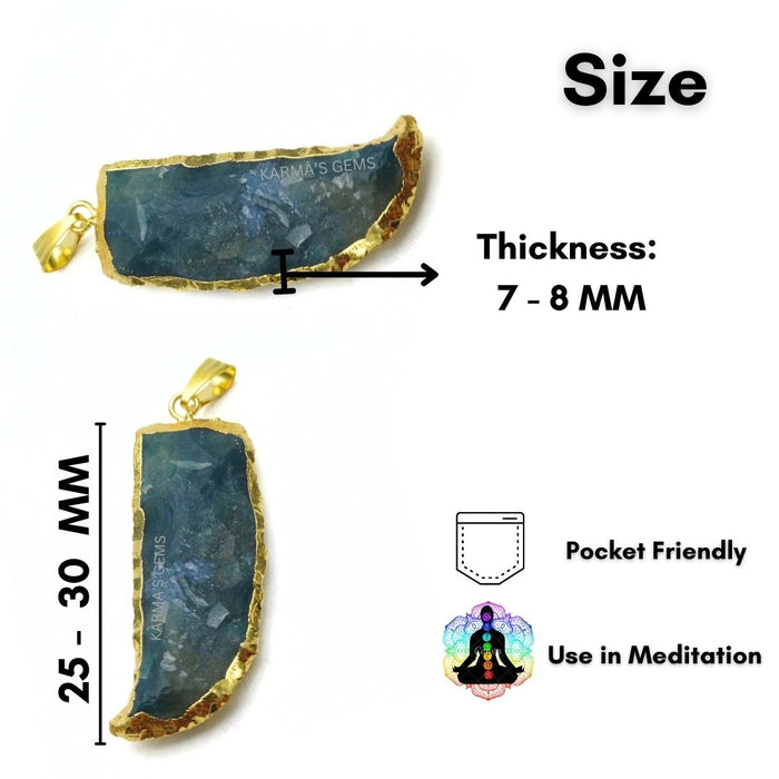 ELECTROPLATED FANCY JASPER STONE PENDANT