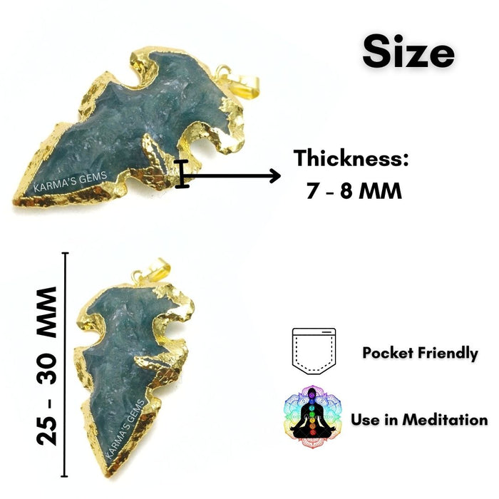 ELECTROPLATED FANCY JASPER STONE PENDANT