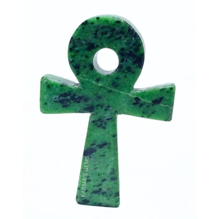 AFRICAN ZOISITE ANKH CROSS