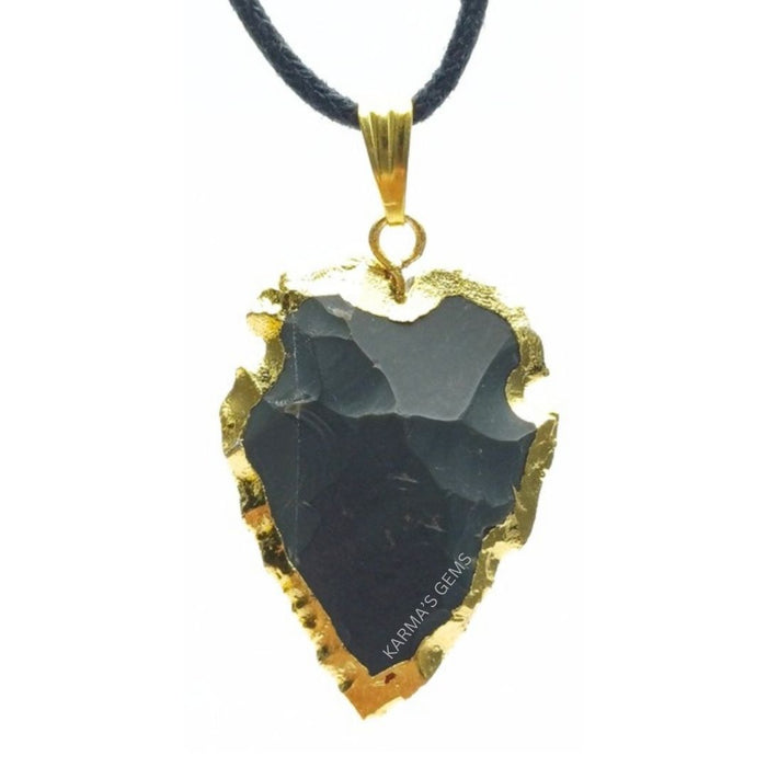 ELECTROPLATED FANCY JASPER STONE PENDANT