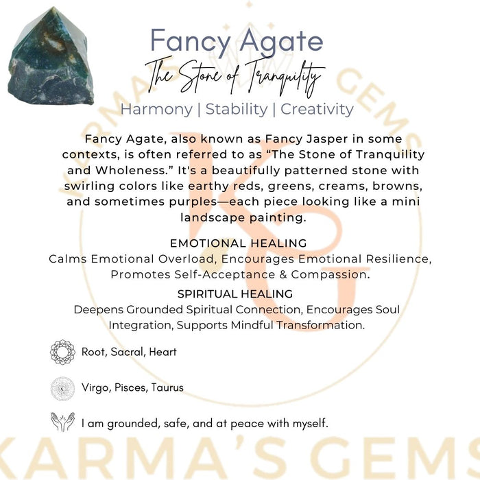 FANCY AGATE STONE CUT BASE POLISH POINT