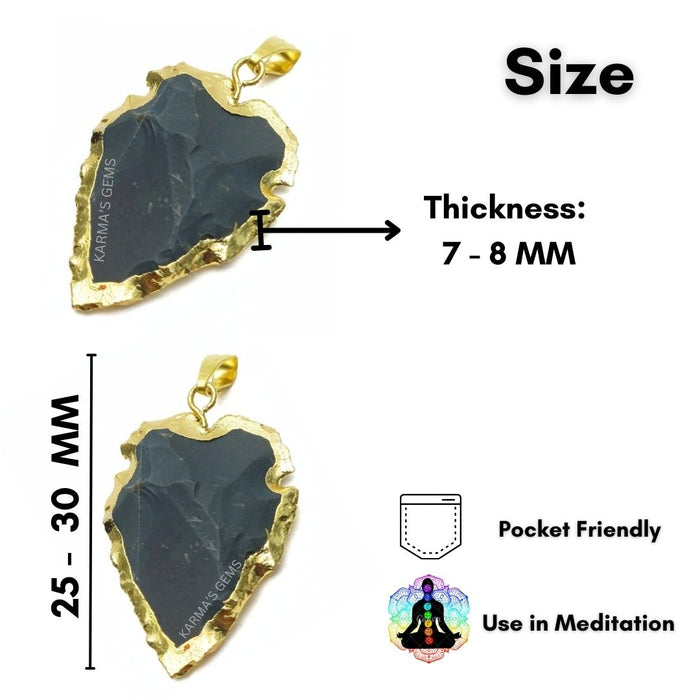 ELECTROPLATED FANCY JASPER STONE PENDANT