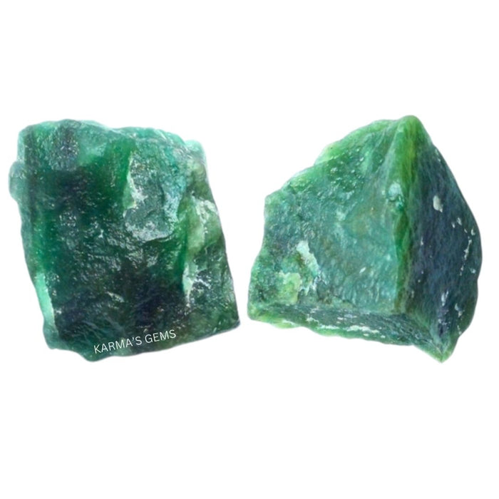 2 PCS 15 TO 25 MM GREEN JADE ROUGH STONE