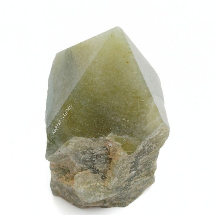 GREEN AVENTURINE STONE CUT BASE POLISH POINT