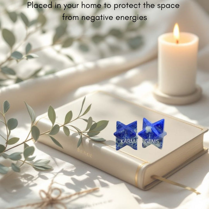 5 PCS LAPIS LAZULI MARKABA STAR SET