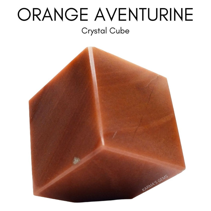ORANGE AVENTURINE STONE CUBE