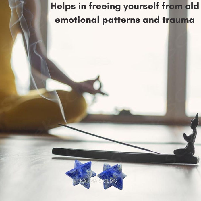 5 PCS LAPIS LAZULI MARKABA STAR SET