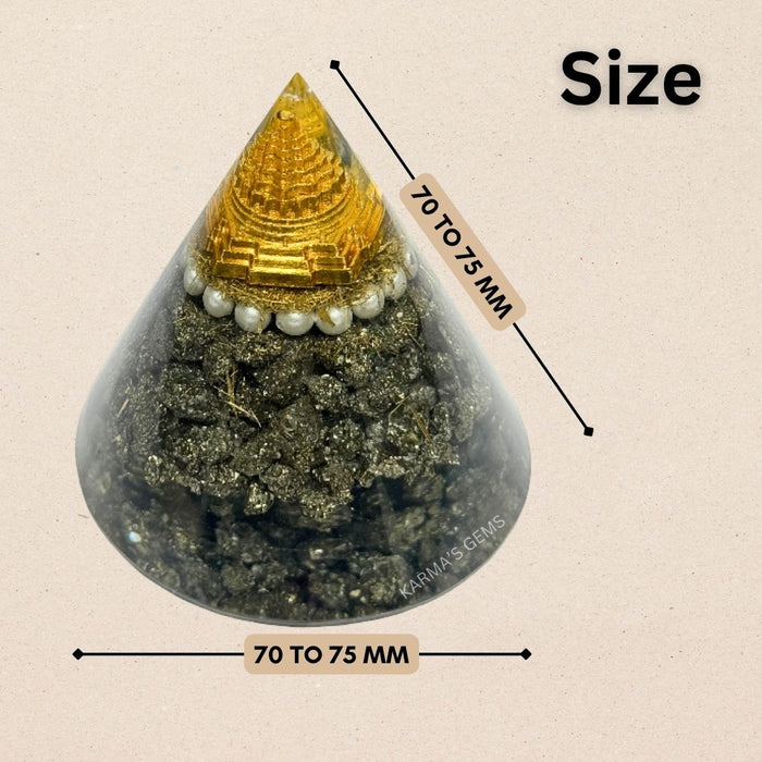 PYRITE ANTENA ORGONITE PYRAMID