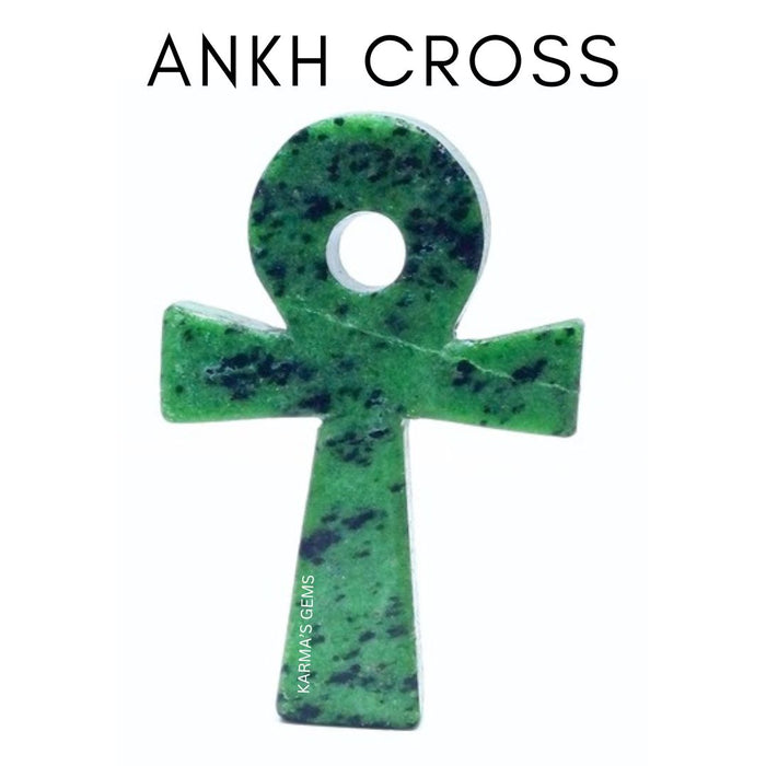 AFRICAN ZOISITE ANKH CROSS