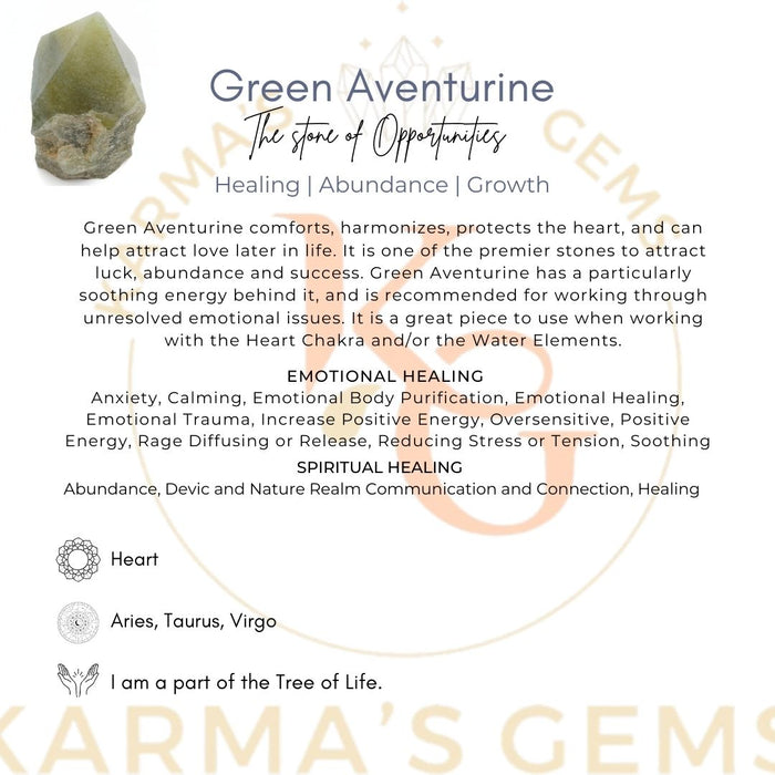 GREEN AVENTURINE STONE CUT BASE POLISH POINT