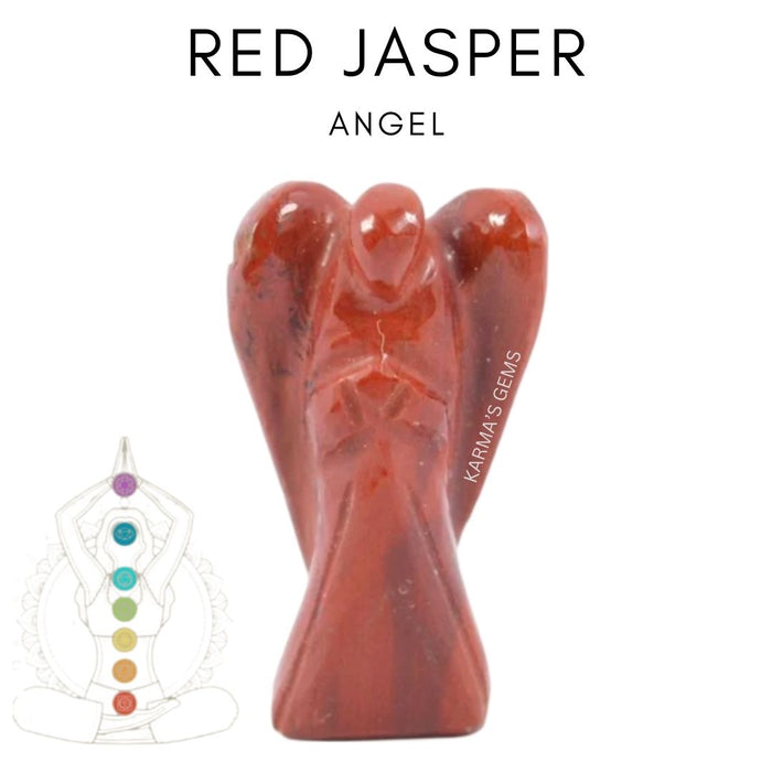 ROTER JASPIS-STEIN-KRISTALL-ENGEL