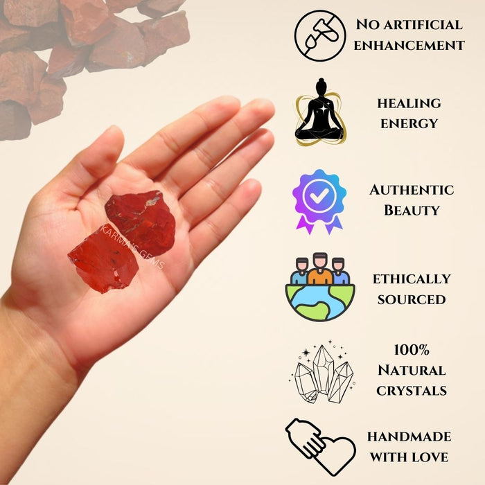 2 PCS 15 TO 25 MM RED JASPER ROUGH STONE