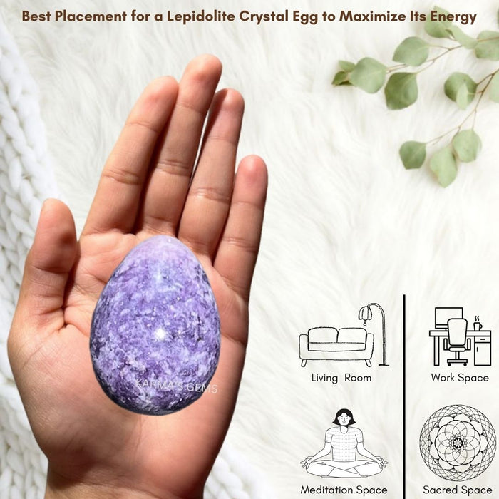 POLISHED LEPIDOLITE POCKET EGG