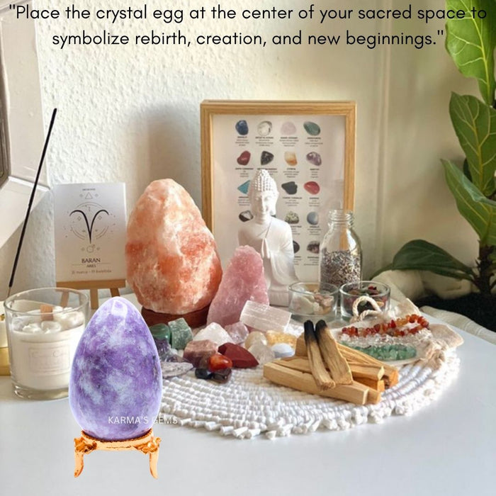 POLISHED LEPIDOLITE POCKET EGG