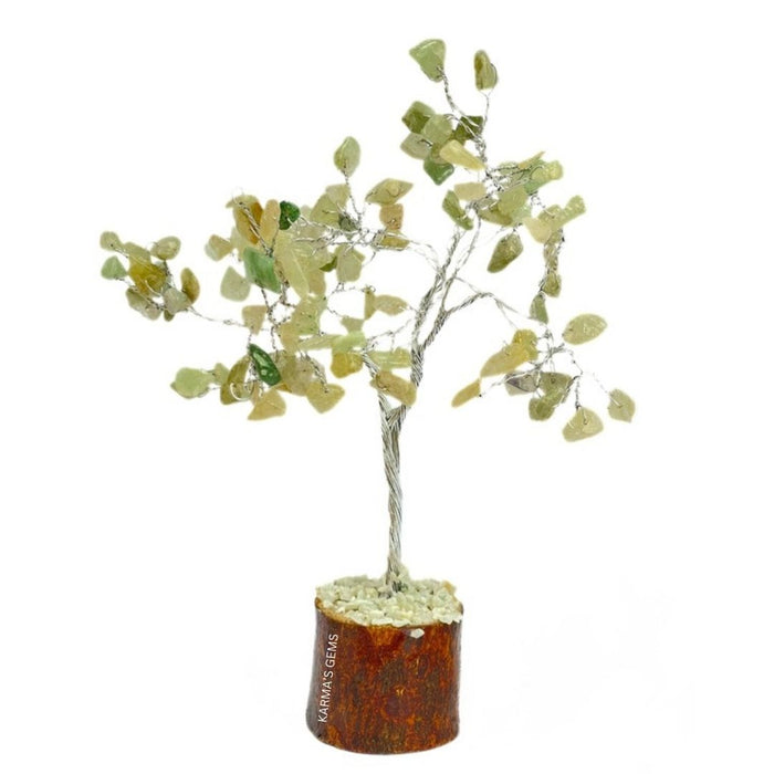 100 BEADS GREEN AVENTURINE STONE WIRE TREE