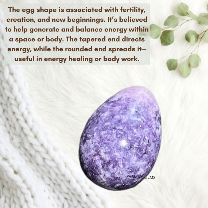 POLISHED LEPIDOLITE POCKET EGG
