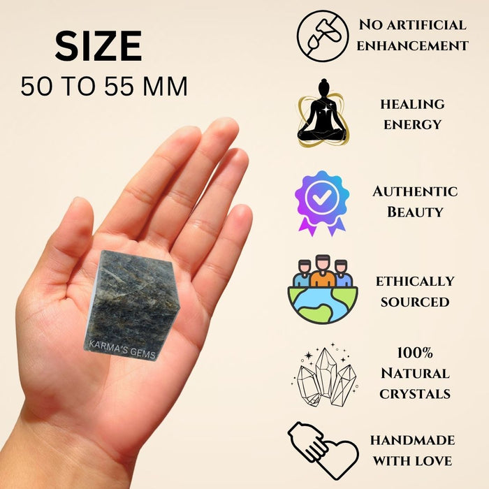LABRADORITE STONE CUBE