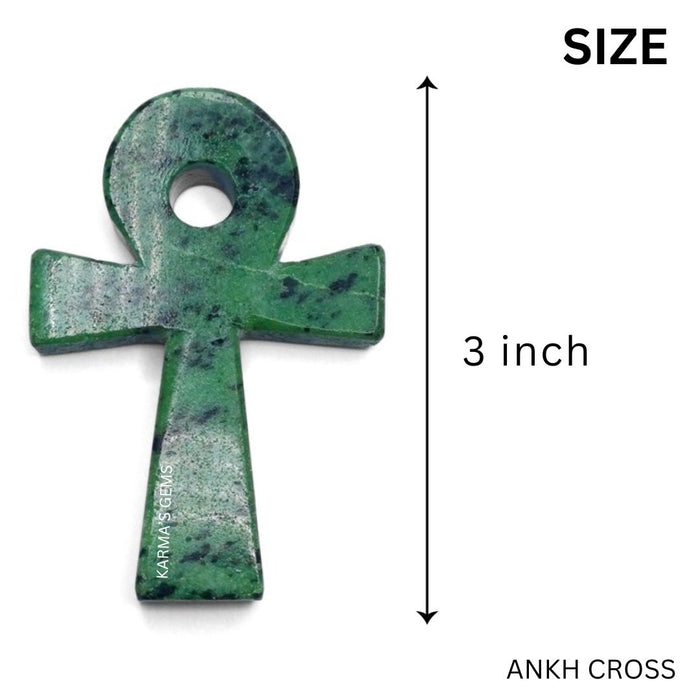 AFRICAN ZOISITE ANKH CROSS